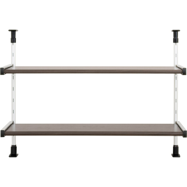 田窪工業所 つっぱり棚2段 幅75cm MTP2-75 TAKUBO mokumetal 木目調収納棚 [MTP275タクボ]