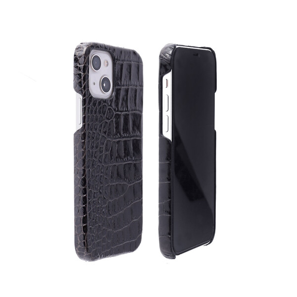 abbi iPhone 13 mini（5.4インチ）用 クロコダイル イタリアンレザーバックケース（ブラック） ABBI SIGNATURE ABS21792I13MNBK