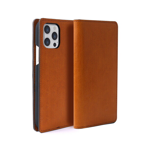 abbi iPhone 13 Pro（6.1インチ）用 PIERROT LUX 手帳型レザーケース（タン） ABBI SIGNATURE ABS21811I13PTN