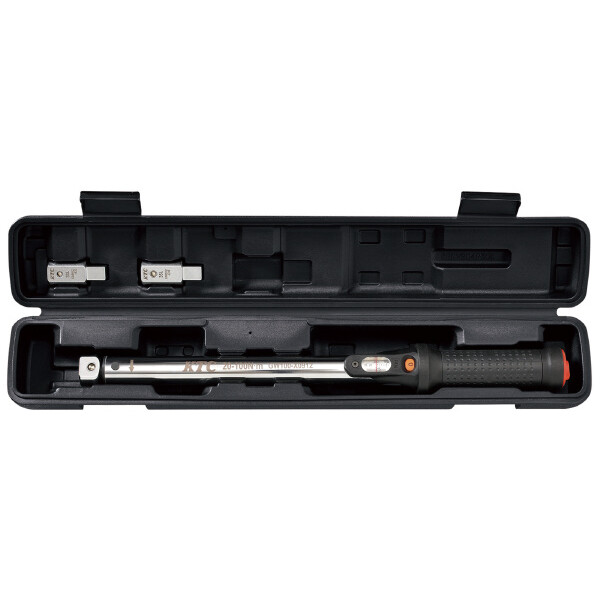 KTC(京都機械工具) 9×12プレセット型トルクレンチ　ヘッド交換式セット 20～100N・m TGW100103 KTC