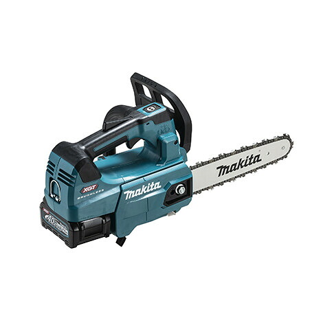 マキタ 40Vmax 充電式チェンソー (バッテリーBL4025×2本・充電器DC40RA付き) 250mm (青) MUC002GRDX makita バッテリーBL4025×2本・充電器DC40RA付き チェーンソー　伐採　切断　園芸工具