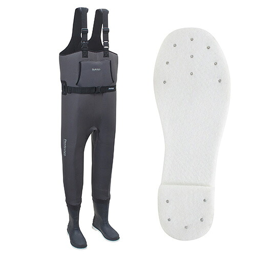 パズデザイン CR チェストハイブーツウェダー Mサイズ フェルトスパイク底(チャコール) PCW-011_M Pazdesign CR CHEST HIGH BOOTS WADER FS｜Joshin web 家電とPCの大型専門店