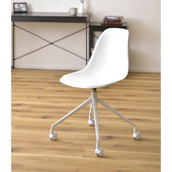 東谷 カトル 回転チェア(ホワイト・幅47.5×奥行53×高さ62.5cm) CL-508WH [CL508WH]