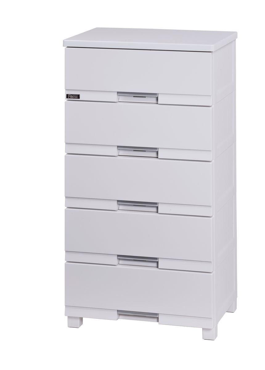天馬 フィッツプラスプレミアム 幅55珊 5段（陶芸白いこと） FP5505/WH(PREMIUM) テンマ Fits 最大限度外寸(約)：幅55×奥ふかさ41×高さ105珊 チェスト・タンス  遣っ付ける品 [FP5505WHPREMIUM]