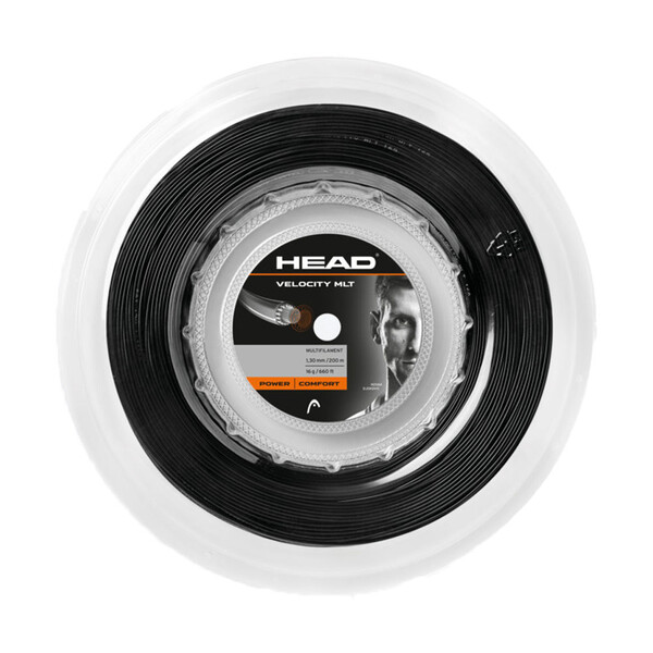 HEAD(尖端) 硬式庭球用より糸 VELOCITY MLT(一巻き) （黒いこと・大きさ：1.30mm×200m） HTM-281414-BK-125