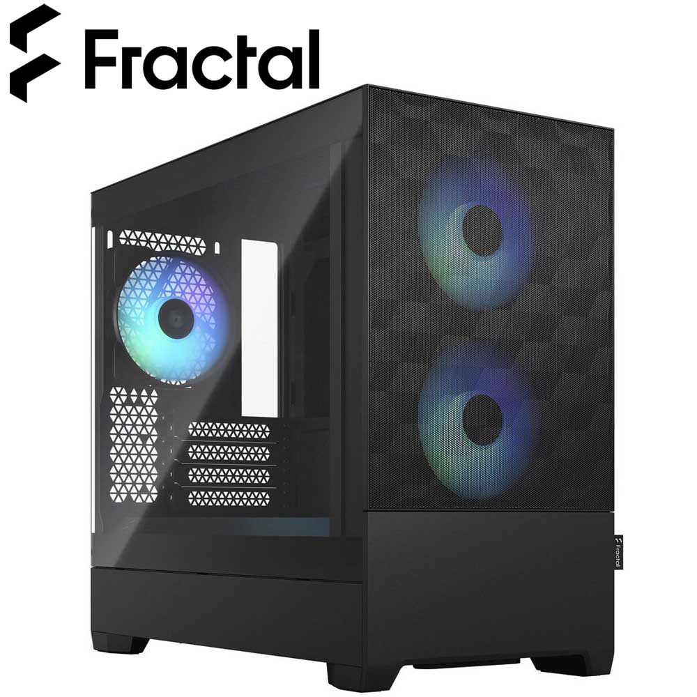 Fractal Design｜フラクタルデザイン ミニPCケース Pop Mini Air RGB Black TG Clear Tint FD-C-POR1M-06画像