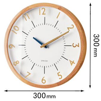 インターフォルム 電波掛け時計 INTERFORM Oland オラント ウォールクロック（ナチュラル） CL-3350NA [CL3350NA]【返品種別A】