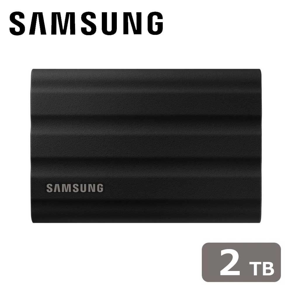 Samsung｜サムスン Samsung Portable SSD T7 Shield 2結核症（黒いこと） USB3.2(Gen 2) Type-A/C 両有線テレビ嘱する MU-PE2T0S-IT