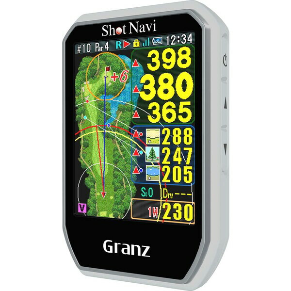 ショットナビ GPSゴルフナビ Granz(白いこと) GRANZ-W ShotNavi グランツ ハンデ印字機