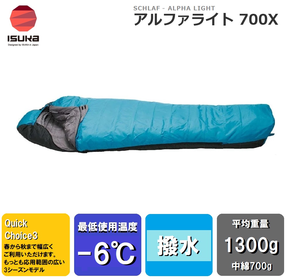 ISUKA（イスカ） アルファともし火 700X(インディゴ)【似つかわしい体温-6℃まで】 1118