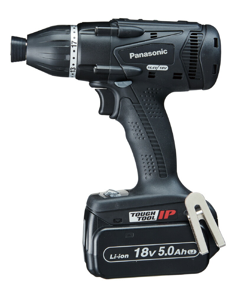 パナソニック 14.4V/18V 充電マルチインパクトドライバー 黒 (18V5.0Ah電池パック×2個セット) EZ75A9LJ2G-B Panasonic