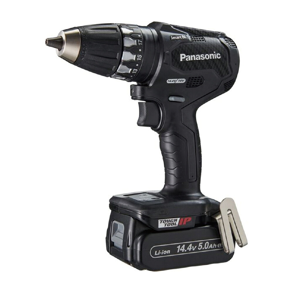 パナソニック 14.4V/18V 充電ドリルドライバー 黒 (14.4V5.0Ah電池パックセット) EZ74A3LJ2F-B Panasonic