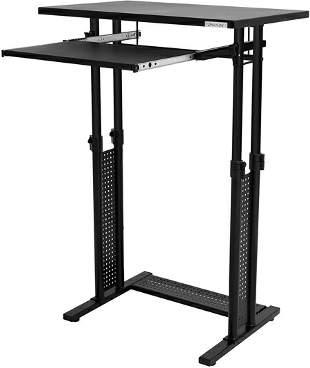 バウヒュッテ スタンディングデスク (幅70cm×奥ふかさ45～72.5糎) 黒いこと BHD-700  [BHD700]