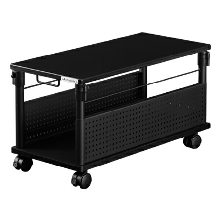 バウヒュッテ 昇降式L字学習机 手押し車（黒いこと） 置き目印字機 BHD-670L-BK Bauhutte 天板大きさ32×67糎 [BHD670LBK]