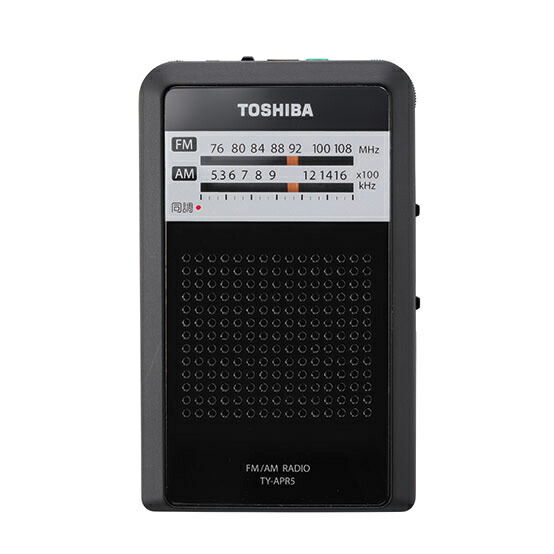 TY-APR5-K 東芝 ワイドFM/AMポケットラジオ　LEDライト搭載 TOSHIBA