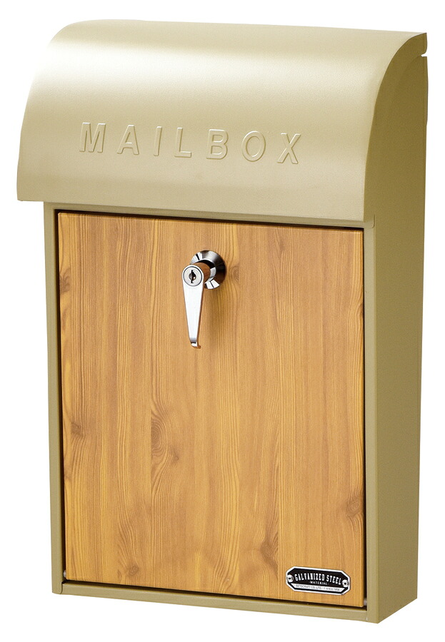 セトクラフト HOME FURNISHING 壁掛けポスト GALVA グレージュ＆パイン 127-101155 setocraft [127101155]｜Joshin web 家電とPCの大型専門店