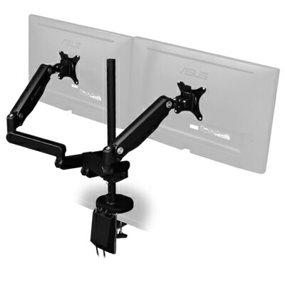 バウヒュッテ 34in相応う ロングモニターアームGSデュアル (黒いこと)  BMA-2GS-BK