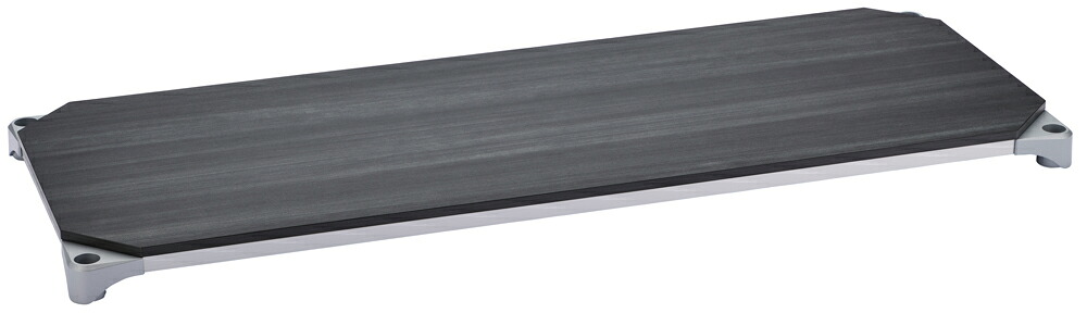 エレクターシェルフ ベーシックシリーズウッドシェルフ 幅750x奥行450mm ウッド フレーム 棚用（天板：ブラック / フレーム：シルバー） B1830MBS1 [B1830MBS1]｜Joshin web 家電とPCの大型専門店