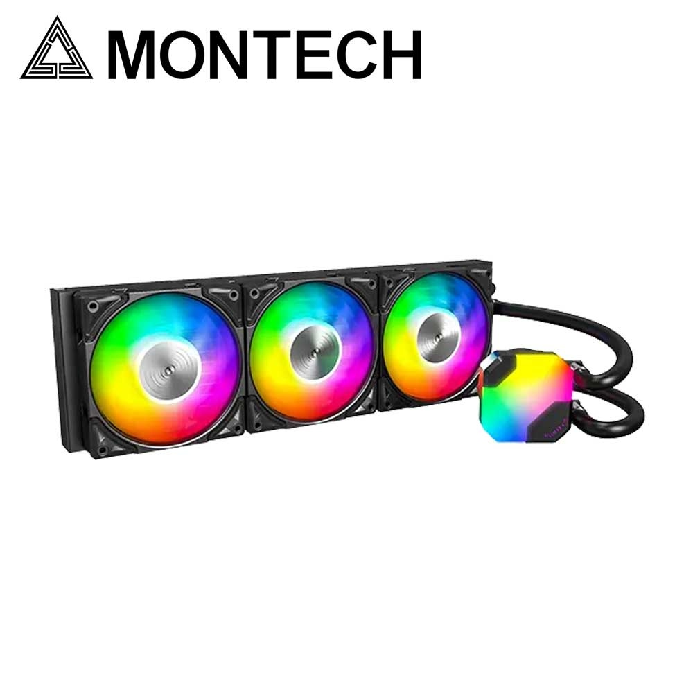 MONTECH｜モンテック HyperFlow ARGB 360続きもの オールインワン飾り気の無い水冷中央処理装置冷房装置 ARGBトリプル気違い（黒いこと）  HYPERFLOW_ARGB_360_B