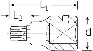 59TX-T100 STAHLWILLE （3 4SQ）ヘクスローブソケット（T100