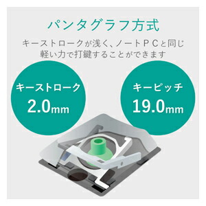 TK-TDP019BKエレコム2.4GHzワイヤレス薄型テンキーパッド(ブラック)