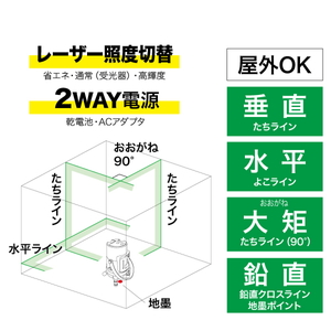 サイズ変更オプション ※法人専用品※デンサン グリーンレーザーポイント