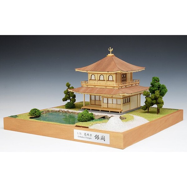 1/75木製模型慈照寺銀閣木製組立キットウッディジョー