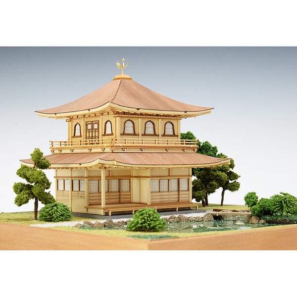 1/75木製模型慈照寺銀閣木製組立キットウッディジョー