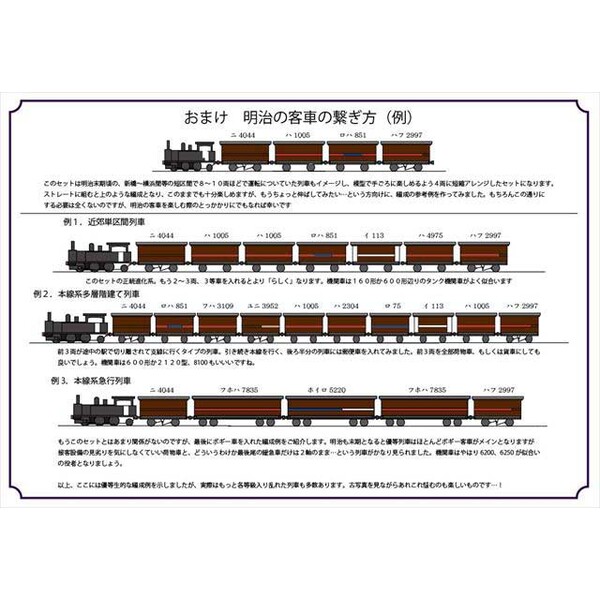 鉄道模型 Iori工房 Nゲージ古典客車4両セット N