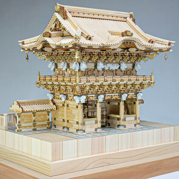 1/50木製模型日光東照宮陽明門木製組立キットウッディジョー