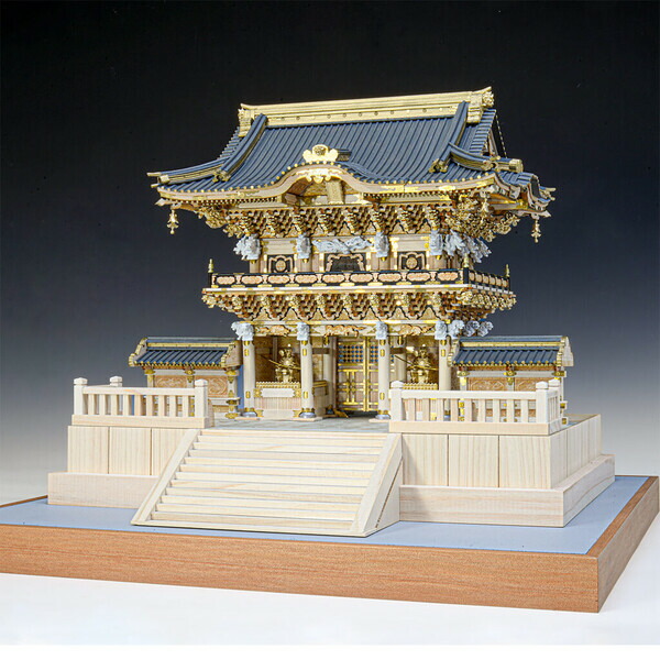 1/50木製模型日光東照宮陽明門木製組立キットウッディジョー