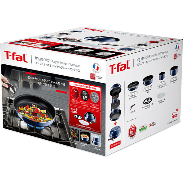 【ついに再販開始！】 T-fal フライパン9点セット　インジニオ・ネオ　ロイヤルブルー 調理器具