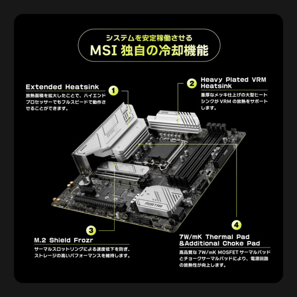 MSI MSI MAG B760M MORTAR WIFI DDR4 MicroATX対応マザーボード MAG