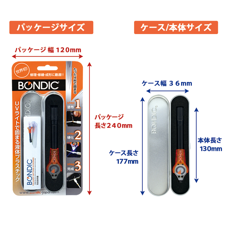 楽天市場 Bondic ボンディック 液体プラスチック 接着剤 溶接機 スターターキット Led Uv 紫外線ライト 送料無料 プリンタインクのジットストア