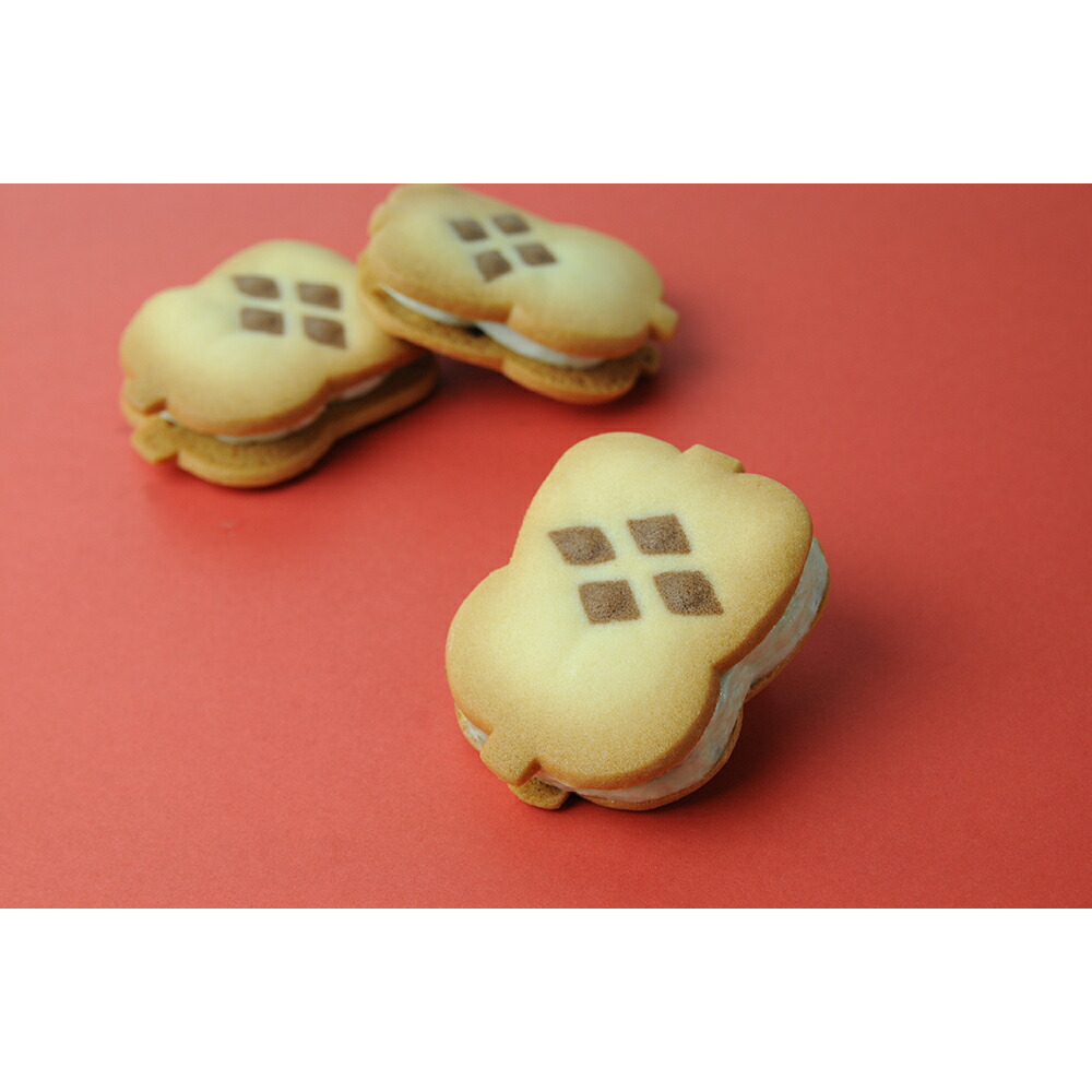 楽天市場】信玄軍配黒蜜きな粉味 5枚入 ギモーヴサンド 桔梗屋