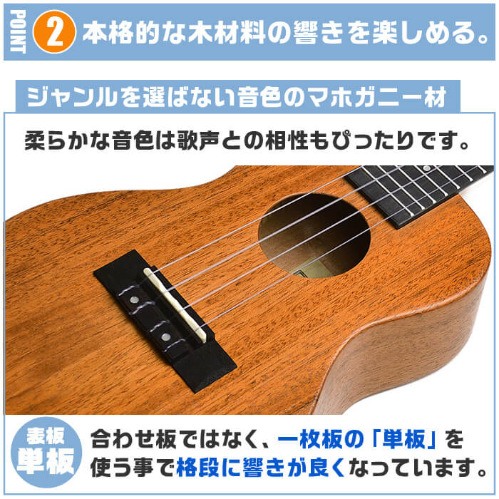 日本未発売】 【入門セット】musicのマホガニー材単板・コンサート