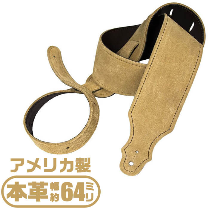 ギター ストラップ (エレキ アコースティックギター ベース) Franklin 3B-H-BR HONEY フランクリン ハニー