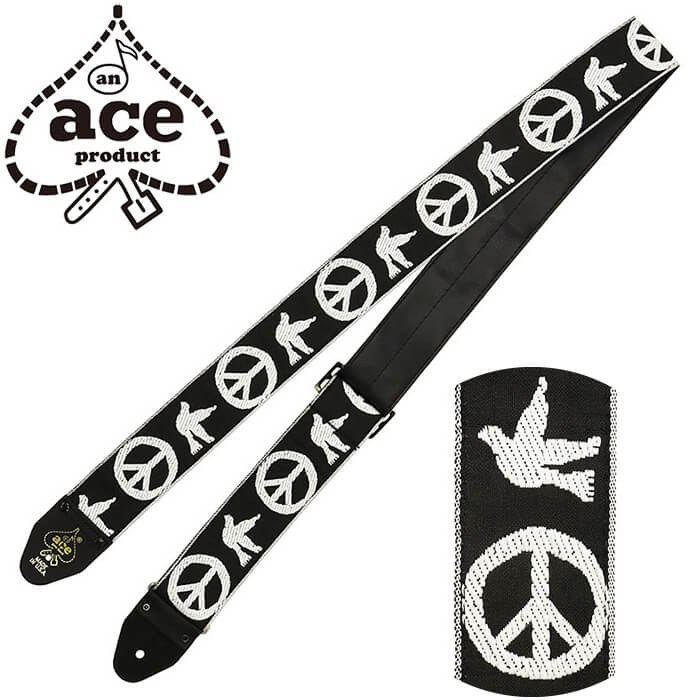 【楽天市場】ギター ストラップ D'Andrea Ace Guitar Straps ACE6 PeaceDove (エレキ アコースティックギター ベース) エース ストラップ