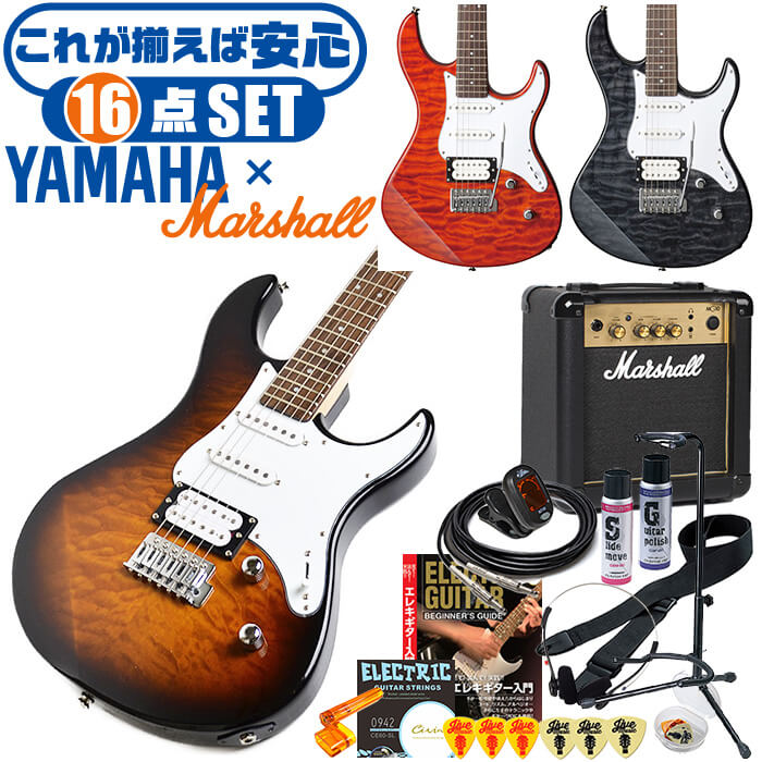 【楽天市場】エレキギター 初心者セット ヤマハ PACIFICA212VFM YAMAHA (18点 マーシャルアンプ ズーム マルチエフェクター) ギター  入門 セット : ジャイブミュージック