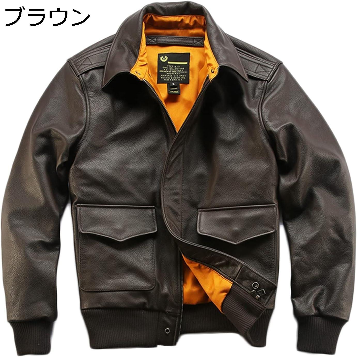 レザージャケット ライダースジャケット メンズ 本革 皮ジャン フライトジャケット Gジャン 長袖 リブ袖 ビッグサイズ 軽量 防寒着 防水 バイク系 おしゃれ 冬春服 紳士服 男性用｜名創工房