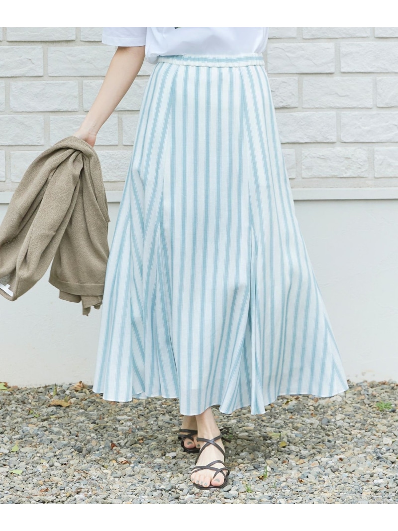 【SALE／30%OFF】【洗える】テンセルリネン スカート 自由区 ジユウク スカート ロング・マキシスカート ホワイト【RBA_E】【送料無料】[ Fashion]
