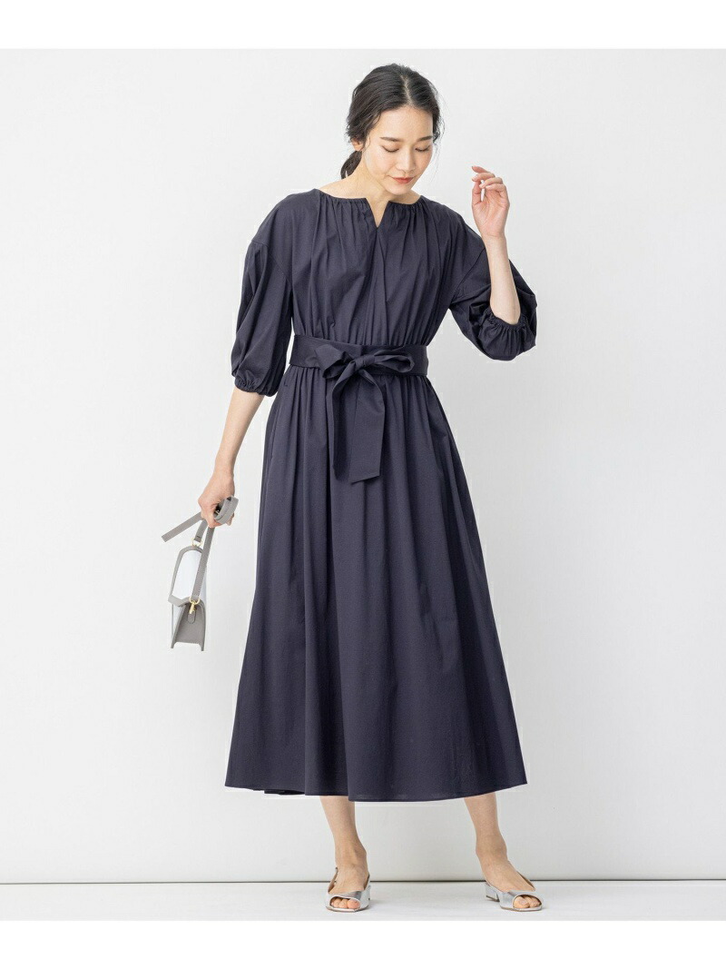 楽天市場 Sale 50 Off Sサイズ有 46g Jersey ボリュームスリーブ ワンピース 自由区 ジユウク ワンピース シャツワンピース ネイビー ブルー Rba E 送料無料 Rakuten Fashion 自由区