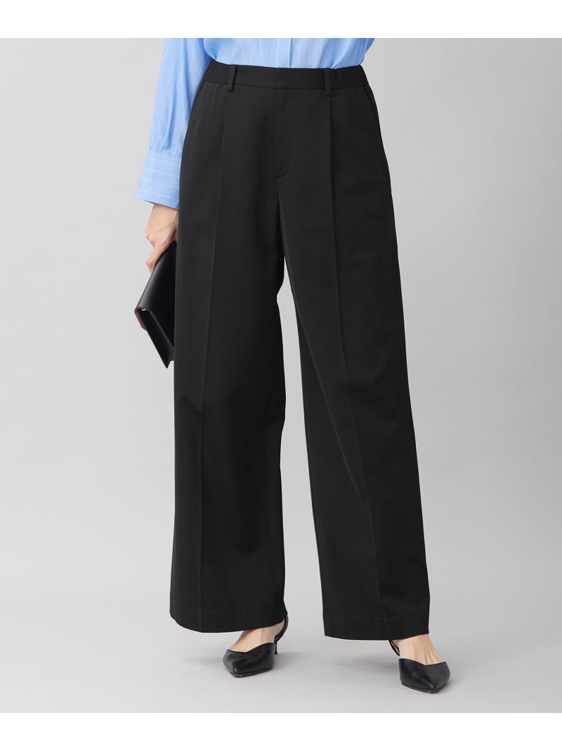 【SALE／40%OFF】【洗える】ライトフィールジャージータックワイド パンツ 自由区 ジユウク パンツ その他のパンツ ピンク ベージュ ブラック【RBA_E】【送料無料】[ Fashion]｜自由区