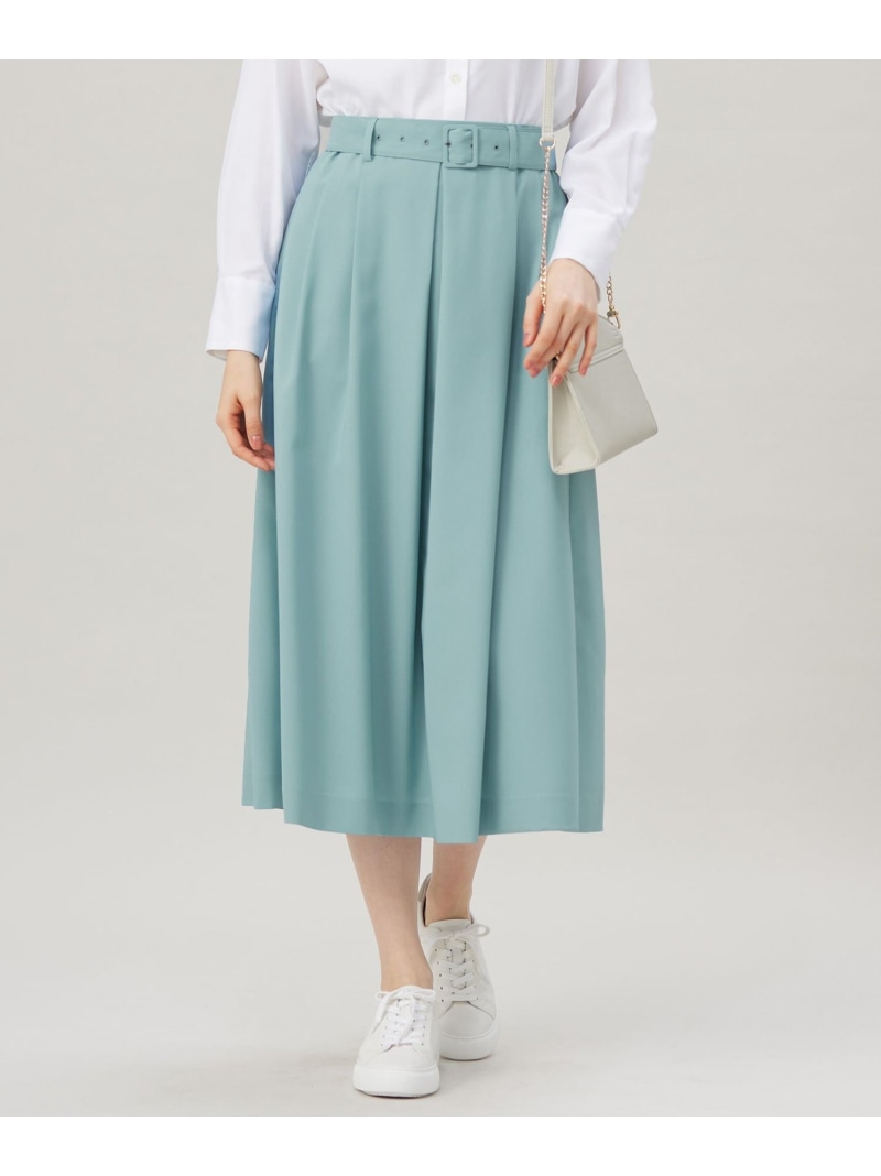 【SALE／40%OFF】【洗える】ストレッチライトツイル スカート 自由区 ジユウク スカート ロング・マキシスカート カーキグリーン ベージュ【RBA_E】【送料無料】[ Fashion]
