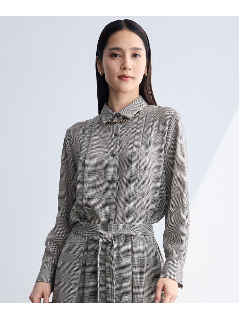 【SALE／40%OFF】【SHIHOさん着用】TWハイツイストビエラタックディテール ブラウス 自由区 ジユウク トップス シャツ・ブラウス ワインレッド グレー【RBA_E】【送料無料】[ Fashion]