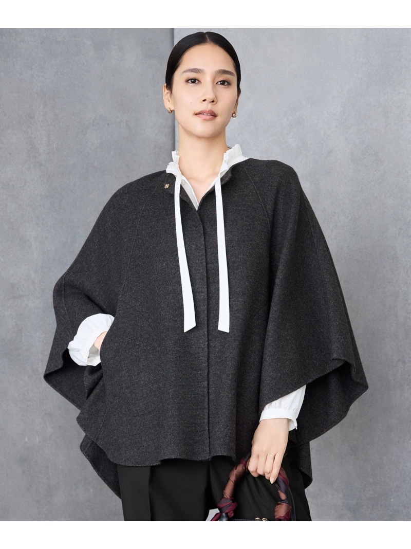 リバー ポンチョ 自由区 L ジユウク ジャケット・アウター ポンチョ グレー【送料無料】[ Fashion]｜自由区
