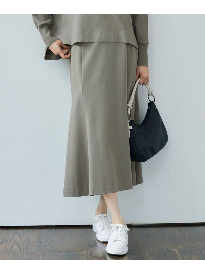 【SALE／30%OFF】【セットアップ対応・洗える】エアーポンチ スカート 自由区 L ジユウク スカート ロング・マキシスカート ブラウン ネイビー グレー【RBA_E】【送料無料】[ Fashion]｜自由区