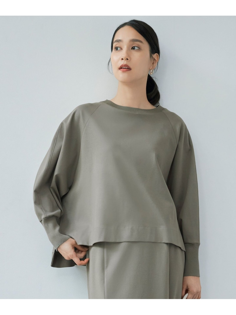 【SALE／30%OFF】【セットアップ対応・洗える】エアーポンチ カットソー 自由区 L ジユウク トップス カットソー・Tシャツ ブラウン グレー ネイビー【RBA_E】【送料無料】[ Fashion]｜自由区