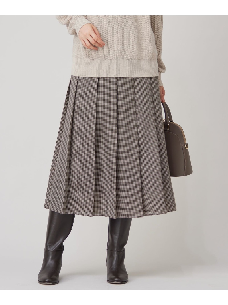 【SALE／30%OFF】【セットアップ対応・洗える】ハイツイストビエラプリーツ スカート 自由区 ジユウク スカート その他のスカート グレー ネイビー ブラウン【RBA_E】【送料無料】[ Fashion]