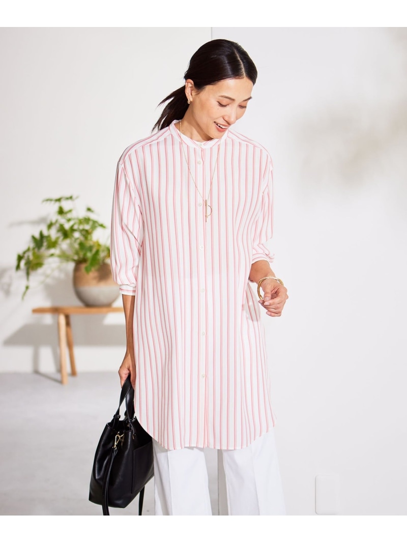 【SALE／40%OFF】【洗える】SOMELOSテンセルチュニック シャツ 自由区 S ジユウク トップス シャツ・ブラウス ホワイト【RBA_E】【送料無料】[ Fashion]